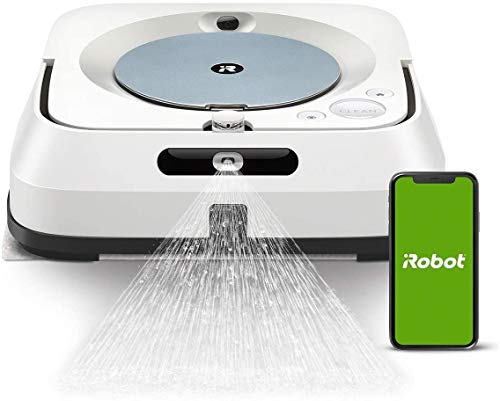 iRobot Braava Jet m6 (6134), Robot Lavapavimenti WiFi, Precision Jet Spray, Navigazione Intelligente, ‎Bianco