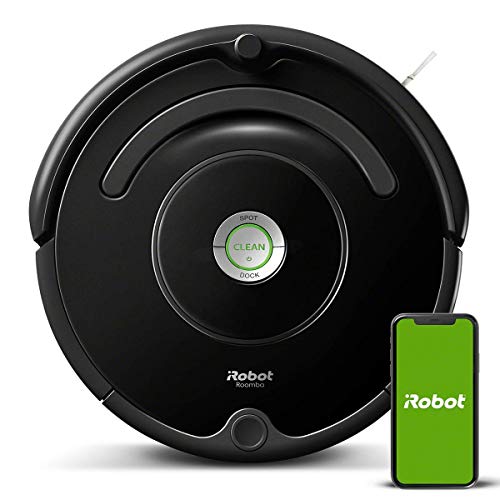 iRobot Roomba 671 Robot aspirapolvere WiFi, Adatto a tappeti e Pavimenti, Tecnologia Dirt Detect, Sistema 3 Fasi, 58 dB, Pulizia programmabile, Grazie alla App, Compatibile con Alexa, Nero, 33w