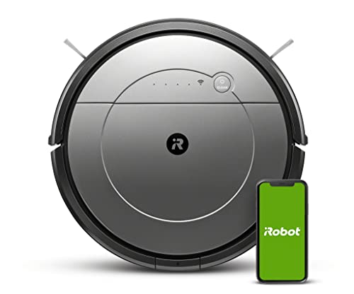 iRobot Roomba Combo Robot aspirapolvere e lava pavimenti, Wi-Fi, Suggerimenti personalizzati, Compatibilità con l assistente vocale, grigio