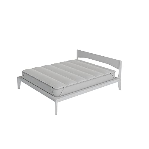 Italian Bed Linen Topper, Microfibra, Bianco, Matrimoniale 160x195cm