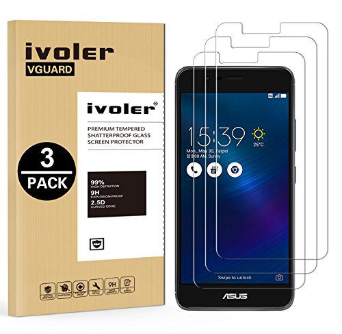 iVoler [3 Pack] Pellicola Vetro Temperato per ASUS Zenfone 3 Max ZC520TL 5.2  , Pellicola Protettiva, Protezione per Schermo