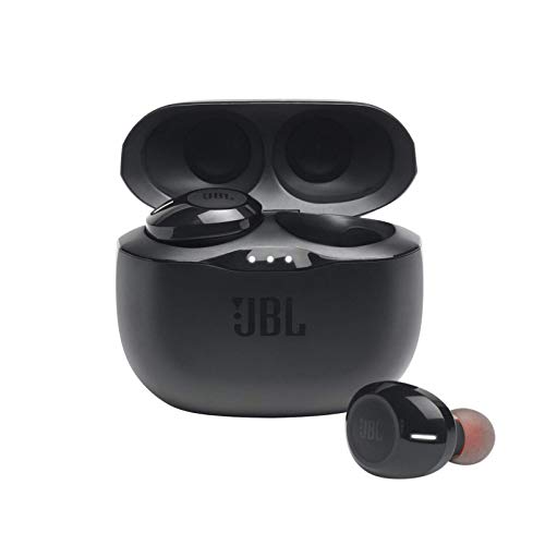 JBL TUNE 125TWS Cuffie In-Ear True Wireless Bluetooth, Auricolari senza Fili con Microfono Integrato per Musica, Chiamate e Sport, Fino a 32h di Autonomia, Custodia di Ricarica, Colore Nero