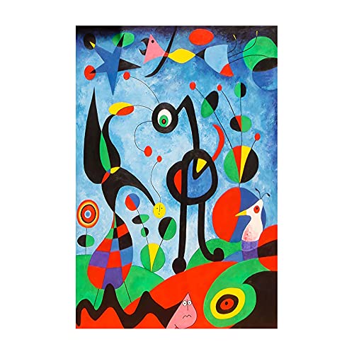 Joan Miro Stampa su tela Dipinto astratto-Joan Miro Riproduzione Quadri Famosi-Quadro Moderni Joan Miro Poster e stampe-Joan Miro Opere d arte famose(Il giardino,1925)80x120cm(32x47in)senza cornice