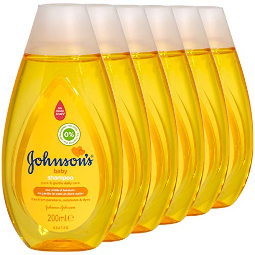 Johnson s Baby Shampoo, 200 ml, cura pura e delicata, 6 pezzi per confezione