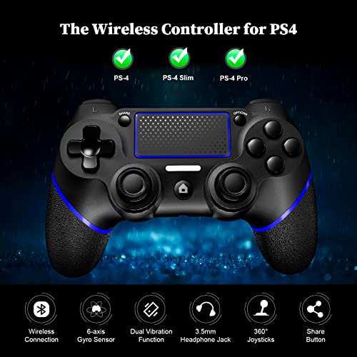 Juuzii Wireless Controller per PS4, Gamepad Joystick Controller Sen...
