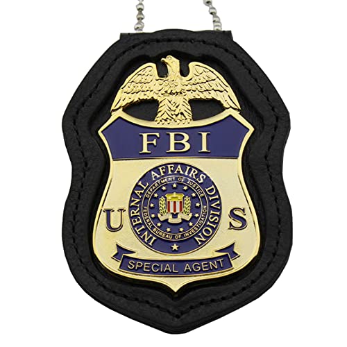 JXS U.S Agente Speciale FBI Badge Replica, Distintivo di Divisione Affari Interni 1: 1 Replica, Materiale in Ottone, Ventilatore Militare e Distintivo per Collezione di solidie