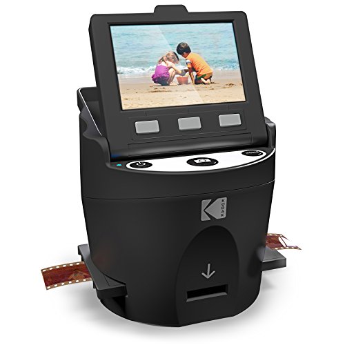 KODAK SCANZA - Scanner digitale per pellicole e diapositive, Converte pellicole e negativi da 35mm, 126, 110, Super 8 & 8mm in immagini JPEG, schermo LCD da 3.5  inclinabile