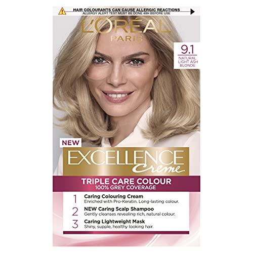 L Oreal Excellence Permanent Hair Colour 9.1 Light Ash Blonde