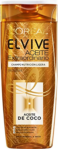 L  Oreal Paris Elvive Shampoo senza silicone olio di cocco, 370 ml