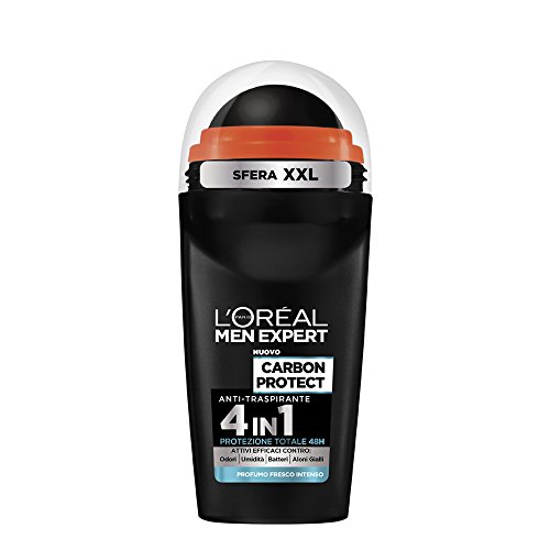 L Oréal Paris Men Expert Deodorante Roll-On Carbon Protect, Anti-traspirante, 50 ml