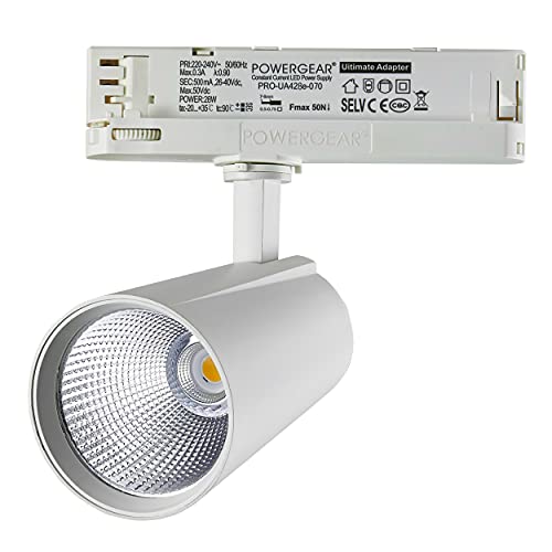 Lampada a soffitto LED Sistema a Binario orientabile 3 fasi 30W 3000K per il sistema ferroviario