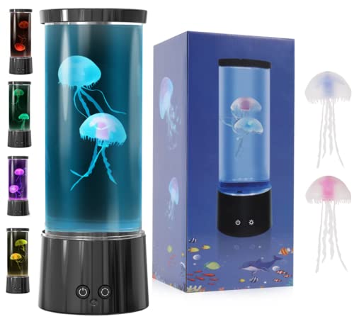 lampada meduse con 17 cambia colore Regalo USB Lava lamp lampada per acquario con meduse Jellyfish Lamp LED per Scrivania e la casa Decorazione, Bambini Uomini Donne, Compleanno, Natale