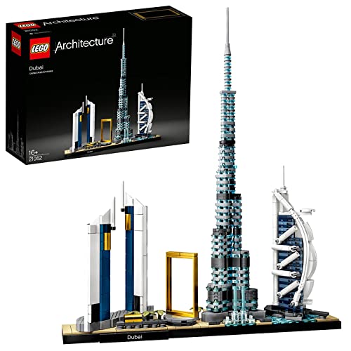 LEGO Architecture Dubai, Collezione Skyline, Kit di Modellismo Creativo e Rilassante, Costruzioni per Adulti e Ragazzi di 16+ Anni, 21052