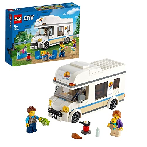 LEGO City Super Veicoli Camper delle Vacanze, Kit di Gioco con Camper, Giocattoli sulle Vacanze Estive per Bambini e Bambine con Minifigure, 60283