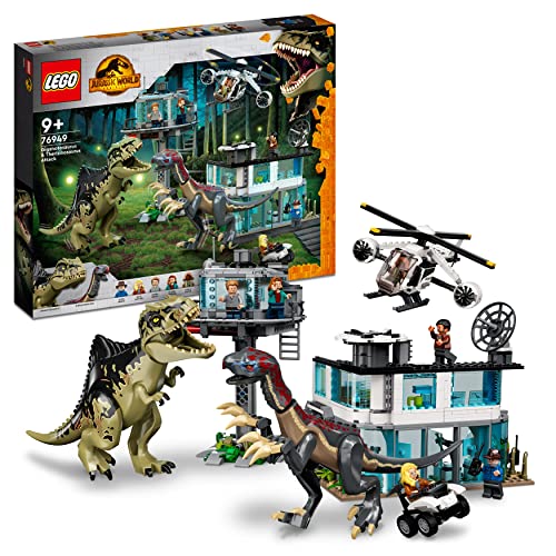 LEGO Jurassic World l’Attacco del Giganotosauro e del Terizinosau...