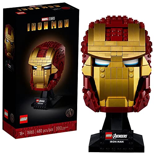 LEGO Super Heroes Casco di Iron Man, Set di Costruzioni per Adulti e per i Fan Marvel Avengers, Dettagli Realistici, 76165