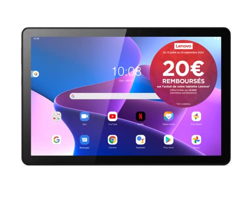 Lenovo Tab M10 Plus (3rd Gen) - Tablet Touch 10.61 Pollici 2K (Processore MediaTek Helio G80, 8 core, 4 GB di RAM, 128GB (eMMC), Android 12, WiFi+Bluetooth) - Grigio scuro