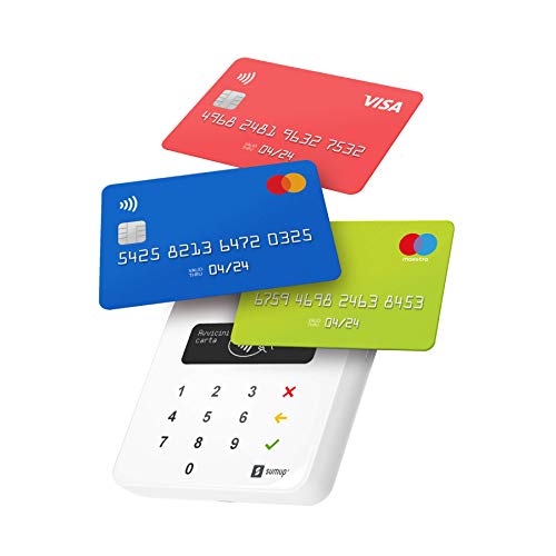 Lettore di carte SumUp Air per pagamenti con carta di debito, credito, Apple Pay, Google Pay. Dispositivo portatile contactless - avvicina soltanto la carta, il telefono o in modalità Chip & Pin