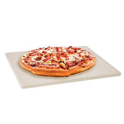 LEVIVO pizza stone per forno & grill in cordierite resistente al calore, per cuocere pizza, tarte flambée, pane e altro, ideale per la casa 30 x 38 x 1,5 cm
