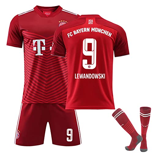 Lewandowski 2022 - Maglia da calcio per bambini con calzini, taglia XXL, colore: 9