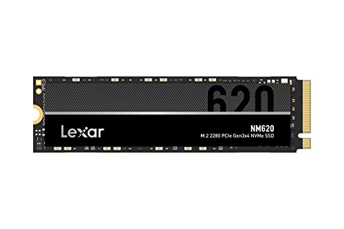 Lexar NM620 SSD Interno 1TB M.2 2280 PCIe Gen3x4 NVMe, Fino a 3300MB s in Lettura, per Amanti del PC e dei Videogiochi (LNM620X001T-RNNNG)