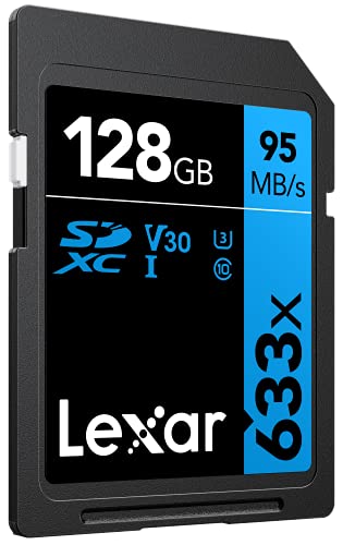 Lexar Professional 633x Scheda SD 128 GB, Scheda di Memoria SDXC UH...