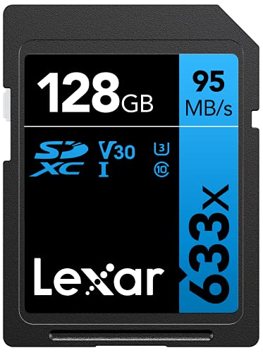 Lexar Professional 633x Scheda SD 128 GB, Scheda di Memoria SDXC UH...