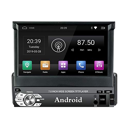 LEXXSON Autoradio 1 din Android 9.0, Touchscreen capacitivo TFT da 7   Autoradio GPS Navigazione con RDS LED USB SD Wifi  Bluetooth Supporto Ingresso Fotocamera Posteriore Mirror Link (2G RAM 32G ROM)