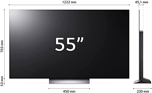 LG OLED55C24LA Smart TV 4K 55 , TV OLED evo Serie C2, Processore α...
