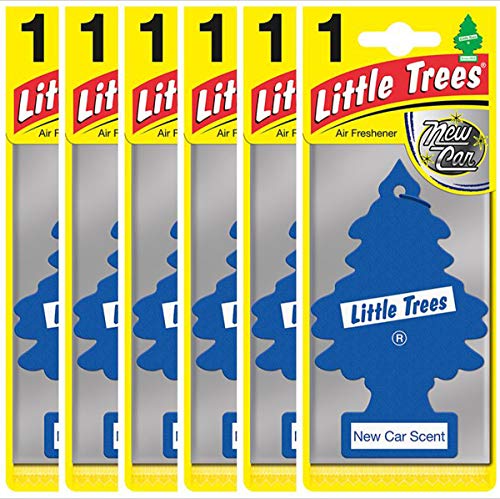LITTLE TREES MTZ02 Deodorante per auto, Nuova auto, 6 pezzi