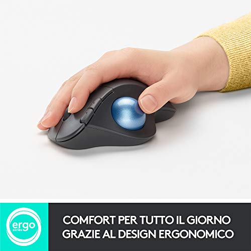 Logitech ERGO M575 Mouse Trackball Wireless - Facile controllo con ...