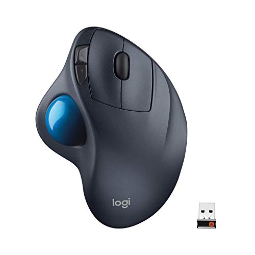 Logitech M570 Trackman Mouse Trackball Wireless Ergonomico, 2.4 GHz...