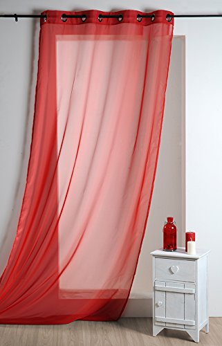 Lovely Casa R61290004VL Lisa - Tenda in Cotone, 135 x 260 cm, Colore: Rosso