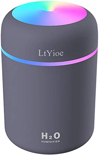 LtYioe - Mini umidificatore da scrivania per auto, ufficio, camera da letto, ecc. Spegnimento automatico, 2 modalità di nebbia, super silenzioso (blu navy)