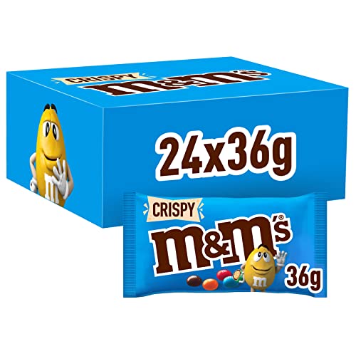 M&M s Crispy Confetti al Cioccolato con Riso Soffiato, 24 bustine da 36g