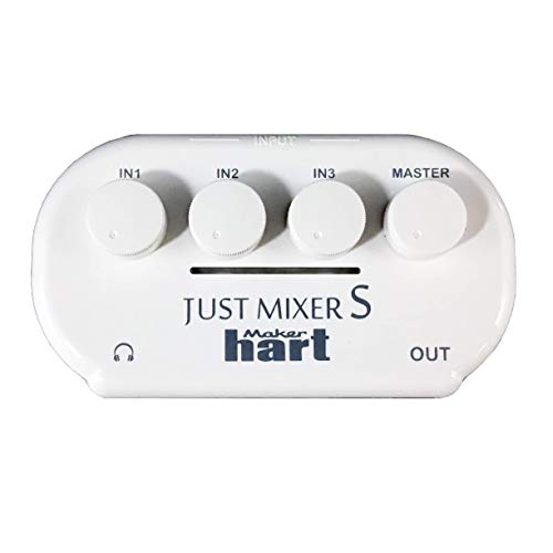 Maker hart Just Mixer S - 3 canali ingresso uscita stereo da 3,5 mm Mini mixer audio Mixer audio tascabile portatile alimentato a batteria USB