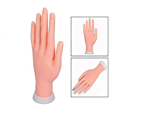 Manicure Practice Hands,Xrten Mano per Pratica Modello Flessibile per Nail Art Manicure Dito Formazione