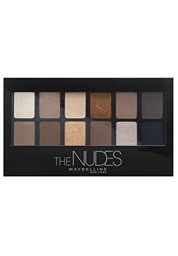 Maybelline New York Palette Ombretti The Nudes, 12 Colori Sulle Sfumature del Nudo, Finish Matte, Satinato e Perlato