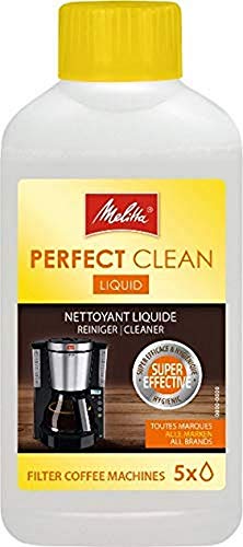 Melitta Perfect Clean Filter Macchine da Caffè, 250ml, Liquido Naturale, Bottiglia di Plastica Trasparente, Art. n° 6767001