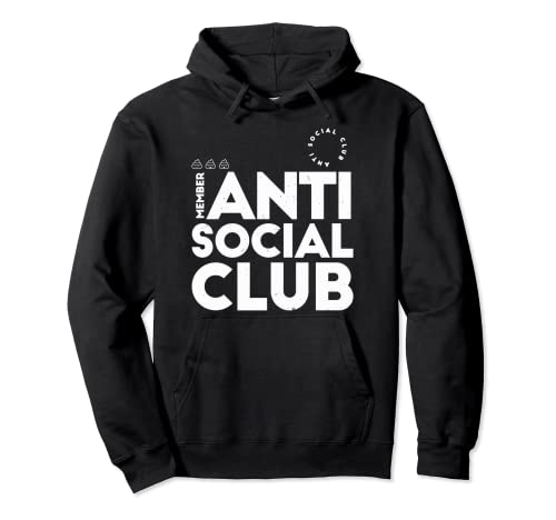 Membro Anti Social Club divertente Anti Social Club Felpa con Cappuccio