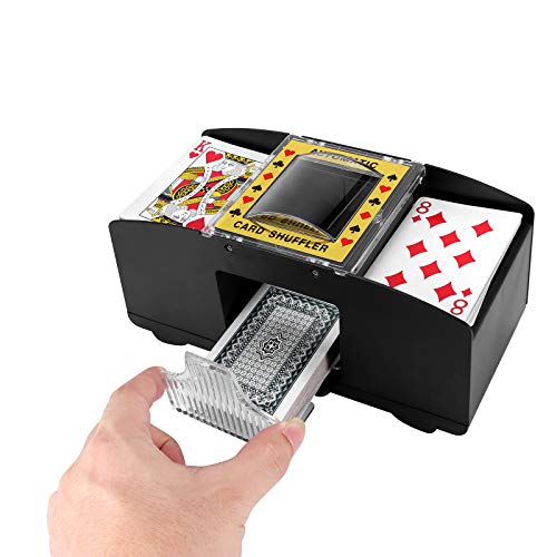 Mescolatore di carte, ​Mescolatore automatico di carte da poker, Mescolatore di carte da gioco, Mescolatore automatico di carte da gioco a 2 mazzi a batteria per giochi di poker Home Party Club Bridge