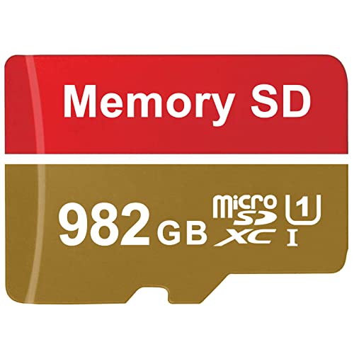 Micro SD 982GB Alta Velocità Schede di Memoria Impermeabile Scheda Micro SD 982GB Memory Card Mini SD Card per Smartphone, Tablet, Dashcam, Videocamera
