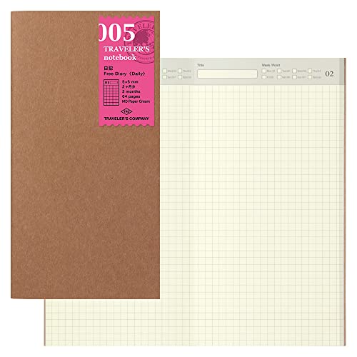 Midori Traveler s Notebook (Refill 005) 2 Month Diary grid