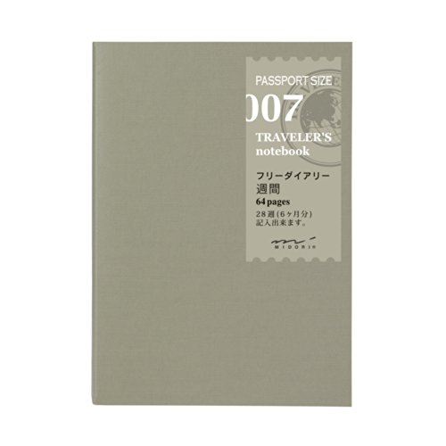 Midori Traveler s Notebook (Refill 007) Passport Size Weekly Diary...
