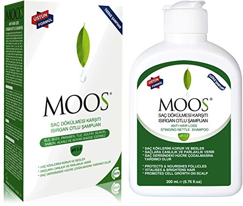 MOOS Shampoo Anticaduta all Ortica 200 ML. (SENZA SALE, SLS, SLES, ...