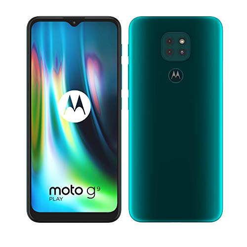 Motorola moto g9 play (tripla fotocamera 48MP, batteria 5000 mAh, display Max Vision 6.5 , Octa-core Qualcomm Snapdragon 662, Dual SIM, 4 64GB, Android 10), Evergreen