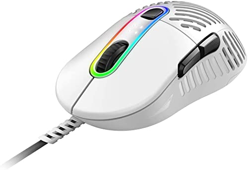 MOUNTAIN Pc Gaming Mouse with Cable  Makalu 67  - Ergonomic RGB Mouse - Light Gaming Mouse with PixArt PAW3370 Sensor - Pc Mouse with Cable - Material PTFE - Computer Mouse