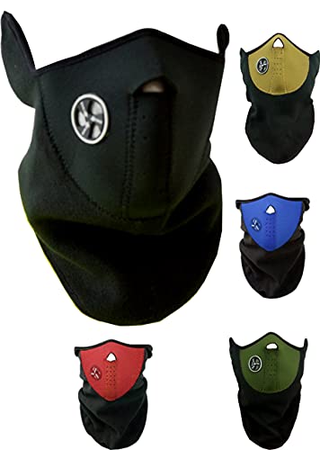 MSB, scaldacollo termico, maschera facciale in neoprene resistente al vento, passamontagna, moto e sport invernali, nero