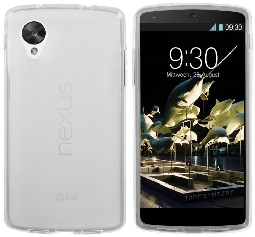 Mumbi - Custodia per Google Nexus 5, Bianco trasparente...