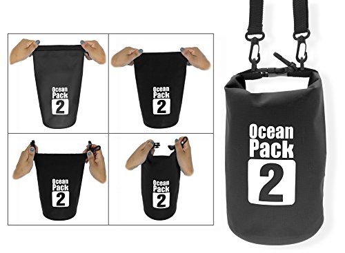 MyGadget Borsa Impermeabile 2L - Dry Bag Waterproof per Spiaggia, P...